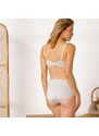 Blancheporte Zmenšující saténová podprsenka „Calenca“ zn. Confidence Lingerie, s kosticemi modrošedá, koš.B 90B