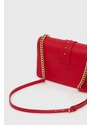 Kožená kabelka Pinko červená barva, 100053.A0F1