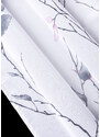 bonprix Transparentní záclona s květovým vzorem (1 ks) Růžová