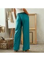 Blancheporte Jednobarevné vzdušné kalhoty z kolekce Odette Lepeltier zelená 42
