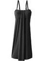 Blancheporte Šaty s odnímatelnými ramínky, jednobarevné černá 42/44