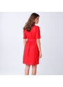 Blancheporte Jednobarevné zavinovací šaty červená 40