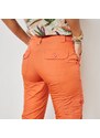 Blancheporte Rovné kalhoty s kapsami a nohavicemi na ohrnutí tomatová 36