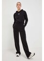 Mikina Guess dámská, černá barva, s kapucí, vzorovaná, V4RQ14 KC2W0