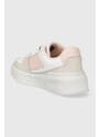 Kožené sneakers boty Tommy Hilfiger ESSENTIAL BASKET SNEAKER růžová barva, FW0FW07684