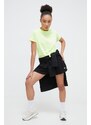 Bavlněné šortky Guess ELEANORA černá barva, melanžové, high waist, V4RD04 KC5O0