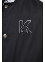 Bomber bunda Karl Lagerfeld černá barva, přechodná