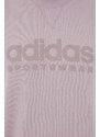 Mikina adidas pánská, fialová barva, s potiskem, IW1192