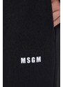 Bavlněné tepláky MSGM černá barva