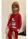 Dívčí pletený komplet svetr a tepláky, MAYORAL červená ZIMA