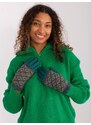 Fashionhunters Námořní dotykové rukavice s krytem