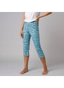 Blancheporte 3/4 pyžamové kalhoty s potiskem květin bledě modrá 46/48