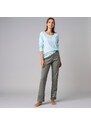 Blancheporte Pyžamové kalhoty se středovým potiskem květin khaki tmavá 50