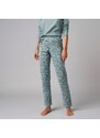 Blancheporte Pyžamové kalhoty s potiskem květin khaki 50