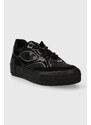 Sneakers boty Calvin Klein Jeans BOLD VULC FLATF LACE MIX MG LUM černá barva, YW0YW01295