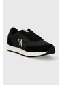 Sneakers boty Calvin Klein Jeans RETRO RUNNER LOW LACE NY ML černá barva, YW0YW01326