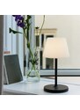 Černá kovová nabíjecí stolní LED lampa Halo Design New Northern 29 cm