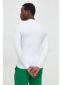 Tričko s dlouhým rukávem Lacoste bílá barva
