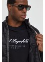 Bunda Karl Lagerfeld pánská, černá barva, přechodná
