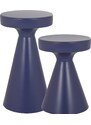 Modrý kovový odkládací stolek Richmond Kimble II. 30 cm