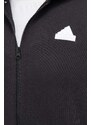 Mikina adidas pánská, černá barva, s kapucí, s potiskem, IN3305