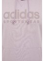 Mikina adidas pánská, fialová barva, s kapucí, s potiskem, IW1204