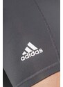 Tréninkové šortky adidas Performance šedá barva, hladké, medium waist, HR8895