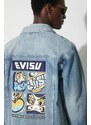 Džínová bunda Evisu pánská, přechodná, oversize