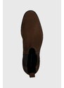 Semišové kotníkové boty Tommy Hilfiger CASUAL HILFIGER NUBUCK CHELSEA pánské, hnědá barva, FM0FM05033