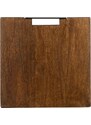 Hnědé dřevěné servírovací prkénko J-Line Mosele 35 x 35 cm