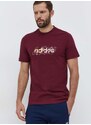 Bavlněné tričko adidas vínová barva, s potiskem, IM8317