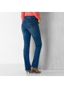 Blancheporte Rovné džíny s vysokým pasem, pro malou postavu modrá 38