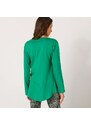 Blancheporte Jednobarevné tričko s dlouhými rukávy zelená 38/40