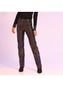 Blancheporte Kalhoty z umělé kůže, rovný střih černá 52