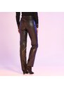 Blancheporte Kalhoty z umělé kůže, rovný střih černá 52