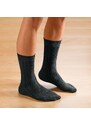 Blancheporte Ponožky s širokým lemem, sada 2 párů černá+šedá 47/50