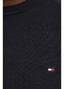 Bavlněný svetr Tommy Hilfiger černá barva, lehký