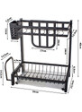 Verk 07127 Kuchyňský organizér s odkapávací miskou černý