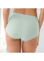 Blancheporte Sada 3 kalhotek super maxi z pružné bavlny s krajkou mandlová+růžová+zelená 46/48