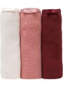 Blancheporte Sada 3 kalhotek maxi z mikrovlákna a krajky růžová+béžová+čokoládová 50/52