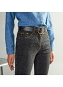 Blancheporte Strečové rovné džíny, střední výška postavy černá 46