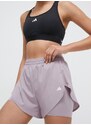 Tréninkové šortky adidas Performance Designed for Training růžová barva, hladké, high waist, IT9229