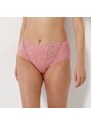 Blancheporte Sada 2 jednobarevných maxi kalhotek Casma s vysokým pasemi růžová 42/44