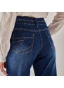 Blancheporte Rovné zkrácené džíny modrá 50