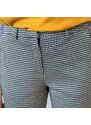 Blancheporte Úzké kalhoty s potiskem kohoutí stopy černá/bílá 38