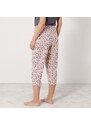 Blancheporte Pyžamové 3/4 kalhoty s potiskem "Beautiful" růžová 46/48