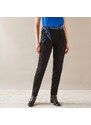 Blancheporte Úzké jednobarevné kalhoty s páskem černá 36