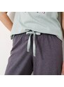 Blancheporte Pyžamové 3/4 kalhoty se středovým potiskem "Beautiful" antracitová šedá 52