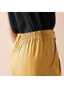 Blancheporte Úzké jednobarevné kalhoty s páskem šafránová 40