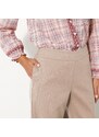 Blancheporte Široké hřejivé kalhoty ve vlněném vzhledu hnědošedá 40